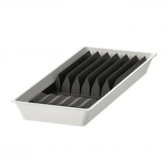 IKEA UPPDATERA Tava+suport cutite, alb/antracit, 20x50 cm