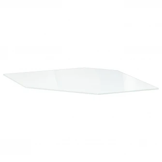 IKEA UTRUSTA Polita corp suspendat colt, sticla, 68 cm