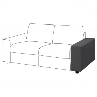 IKEA VIMLE Brat, cu brate late/Hallarp gri