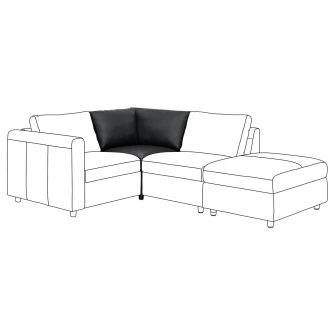 IKEA VIMLE Sectiune colt, Grann/Bomstad negru