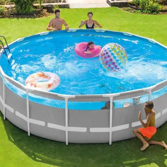 Piscina cu cadru Intex 26730 PRISM FRAME CLEARVIEW 488x122cm, 19156L, cadru metalic