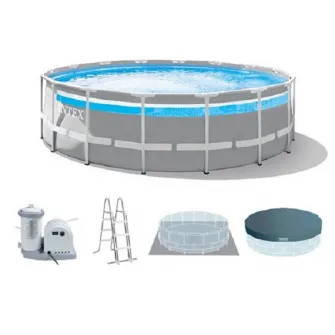 Piscina cu cadru Intex 26730 PRISM FRAME CLEARVIEW 488x122cm, 19156L, cadru metalic