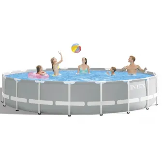 Piscina Intex 26756 Prism Ultra Frame,  pompa de filtrare,  scara si panou protectie inclus, 610 x 132 cm