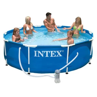 Piscina Intex 28202, cadru metalic, 305 x 76 cm, Pompa filtrare inclusa