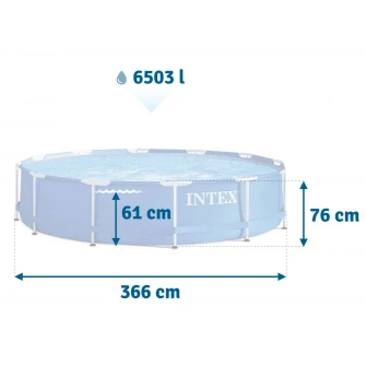 Piscina Intex 28210, сadru metalic, 366 x 76 cm, fara pompa de filtrare