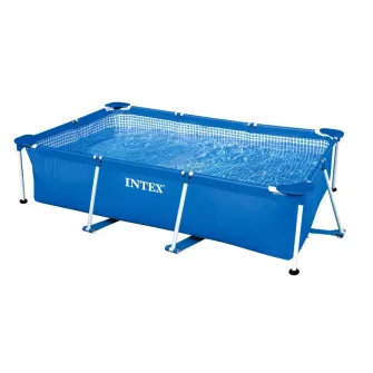 Piscina Intex 28272, cu cadru metalic, rectangulara, 300 x 200 x 75 cm, fara pompa de filtrare