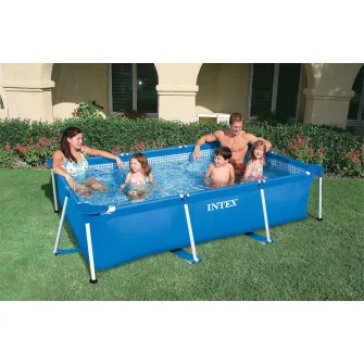 Piscina Intex 28272, cu cadru metalic, rectangulara, 300 x 200 x 75 cm, fara pompa de filtrare