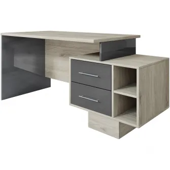 Birou Hoff Theta 148x60x75 cm, Sonoma/Gri Cobalt