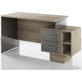 Birou Hoff Theta 148x60x75 cm, Sonoma/Gri Cobalt