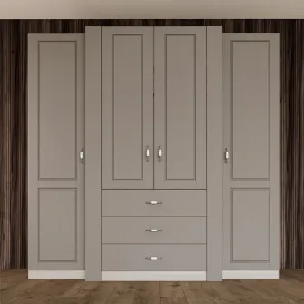 Dulap/Dressing Hoff Boutique 210x60,5x206 cm, 4 usi, MDF, Cashmire