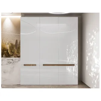 Dulap/Dressing Hoff Luxory 180x54,5x206 cm, 3 usi, MDF, Alb