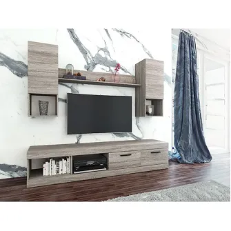 Living Hoff Pascale, 200x38.5x171 cm, Stejar Stridie