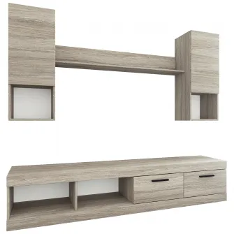 Living Hoff Pascale, 200x38.5x171 cm, Stejar Stridie