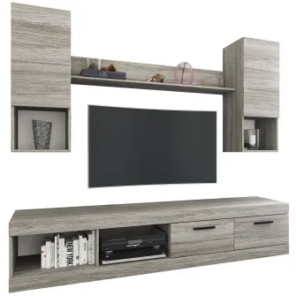 Living Hoff Pascale, 200x38.5x171 cm, Stejar Stridie