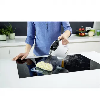 Aparat de curatat cu abur Karcher SC 1 EasyFix, 1.516-401.0, 1200 W, 3 bar, rezervor 0.2L, incalzire 3 min, Alb/Negru