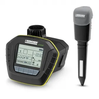 Programator pentru irigare/udare cu 1 senzor de masurare a umiditatii solului Karcher SensoTimer ST 6, display LCD,pornire intarziata,1 - 2 sesiuni irigare/zi,functioneaza cu baterie