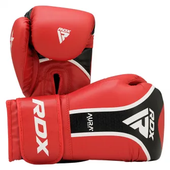 BOXING GLOVE AURA PLUS T-17 RED/BLACK-12OZ