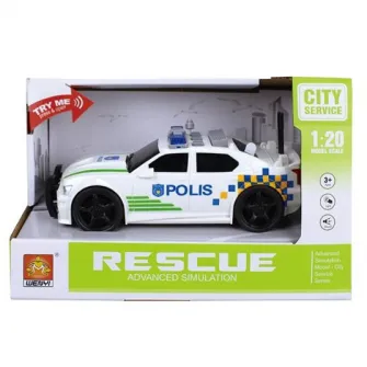1:20 Masina de politie cu frictiune (lumini /sunete)