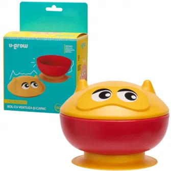 Bol cu ventuza si capac, 450 ml