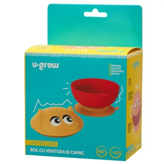 Bol cu ventuza si capac, 450 ml