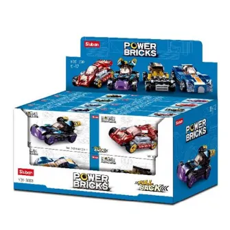 CONSTRUCTOR PowerBricks — Pull Back Car (8 видов)