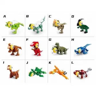 CONSTRUCTOR QBRICKS — Egg Dino (12 modele)