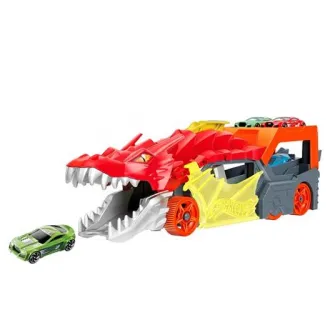 Hot Wheels Camion Dragon furios cu depozitare pentru masini