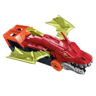 Hot Wheels Camion Dragon furios cu depozitare pentru masini