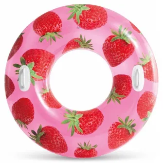 INTEX Cerc gonflabil ''Fructe tropicale'' D 107 cm cu manere, pana la 80 kg, 9+, 3 culori