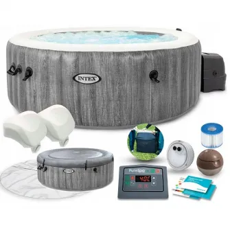 INTEX Jacuzzi SPA gonflabil “Greywood Deluxe'' 216х71 cm, 1098L, 6 persoane