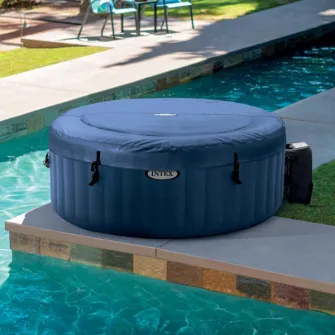 INTEX Jacuzzi SPA gonflabil ''PureSpa Bubble Blue'' 180х66 cm, 677L, 4 persoane