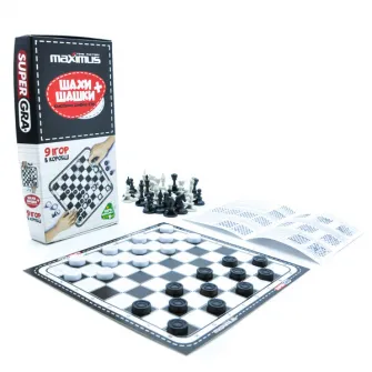 Настольная игра  ''Шашки, шахматы + 7 игр''