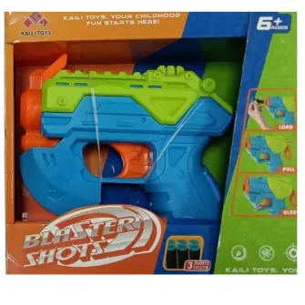 Mini-blaster cu 3 gloante fine, 2 culori