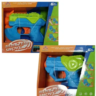 Mini-blaster cu 3 gloante fine, 2 culori
