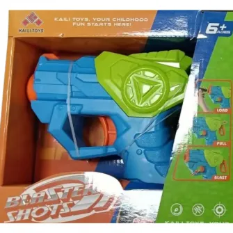 Mini-blaster cu 3 gloante fine, 2 culori