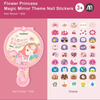 Oglinda si autocolante pentru unghii „Printesa florilor''