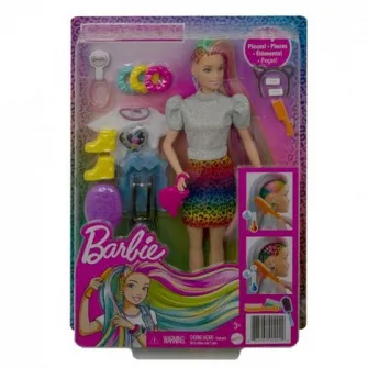 Papusa Barbie Leopardul Colorat