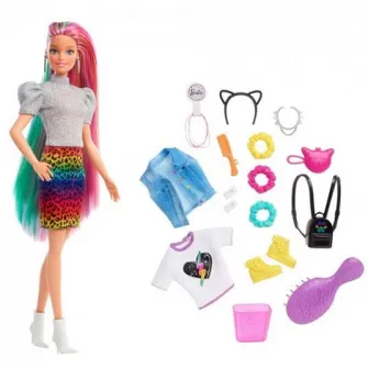 Papusa Barbie Leopardul Colorat