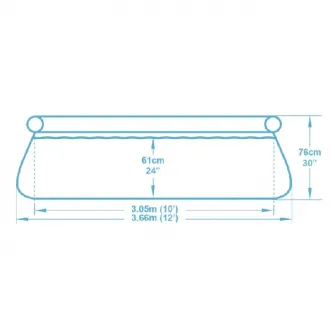 Piscina gonflabila Fast Set 366х76 cm, 5377L