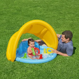 Piscina gonflabila pentru copii cu baldachin 