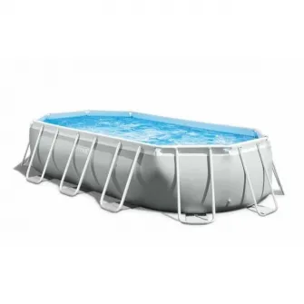 Piscina Intex 26798 Prism Frame, сadru metalic, 610x305x122 cm, Pompa de filtrare + panou protectie + scara