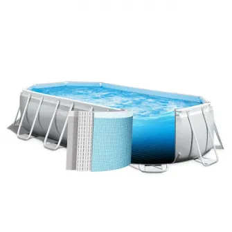 Piscina Intex 26798 Prism Frame, сadru metalic, 610x305x122 cm, Pompa de filtrare + panou protectie + scara