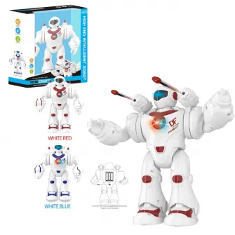 Robot inteligent, albastru si rosu