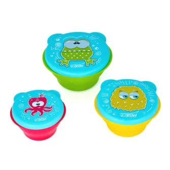 Set de boluri de hranire cu capac U-grow (A-1550)