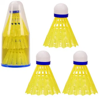 Set de fluturasi pentru badminton (galben, 3 buc.)