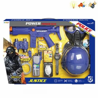 Set de joc Politie cu accesorii (cu lumini/sunete)