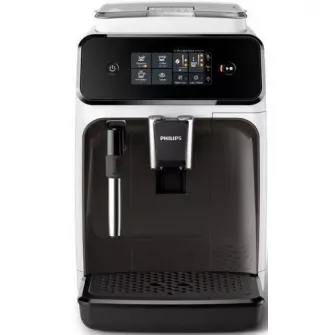 Espressor automat Philips EP1223/00 Seria 1200, 1500W, 15 bar, sistem clasic de spumare, 2 bauturi, afisaj tactil, optiune 2 cesti, 12 setari macinare, rasnita ceramica, Alb