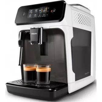 Espressor automat Philips EP1223/00 Seria 1200, 1500W, 15 bar, sistem clasic de spumare, 2 bauturi, afisaj tactil, optiune 2 cesti, 12 setari macinare, rasnita ceramica, Alb