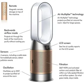 Purificator de aer Dyson HP09 Purifier Hot+Cool Formaldehyde White / Gold