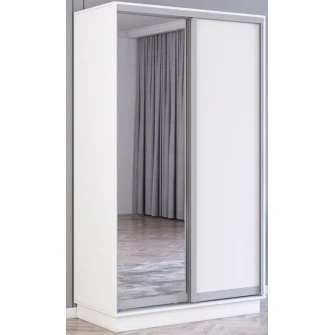 Dulap cu usi glisante Mobildor-Lux Fox Chipboard/Mirror 120x220 White (fox6303)